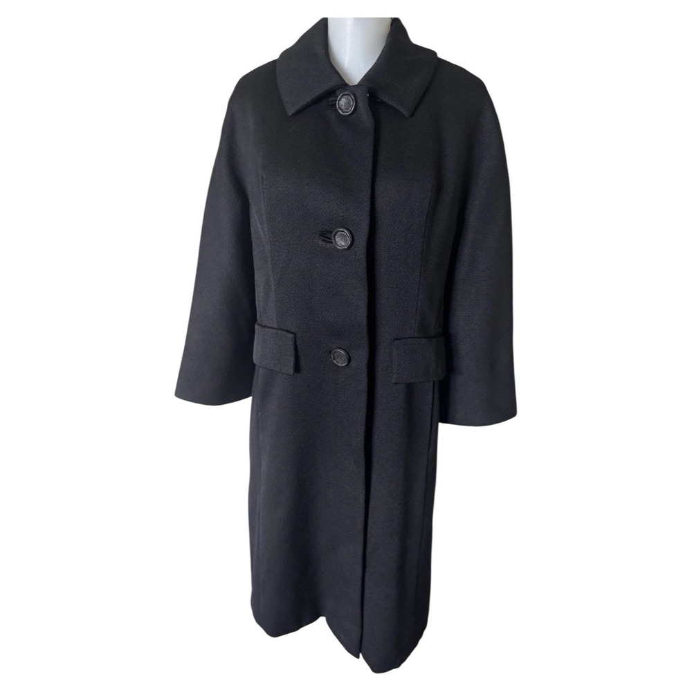 VTG 50s 60s Brynwood The Halle Bros Co Coat Union Made Women's Med/Large? Black